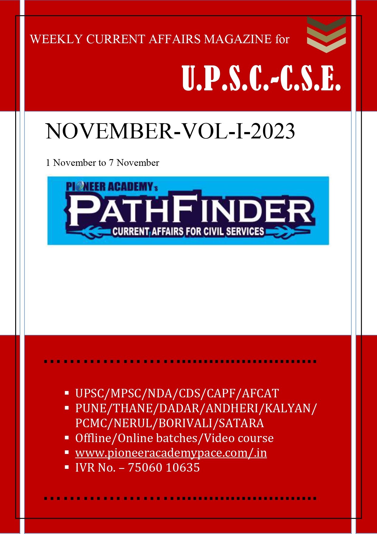 NOVEMBER -VOL I- 2023